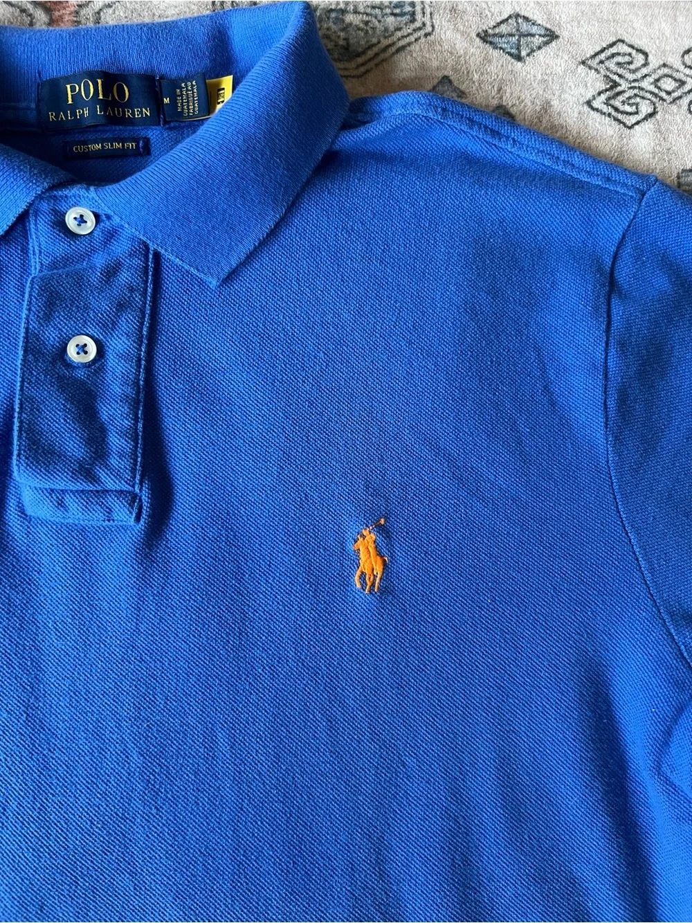 Polo by Ralph Lauren Royal Blue Polo with Orange Pony Logo Men’s Medium